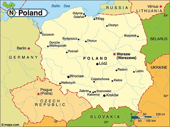 Map of Poland